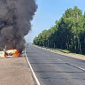 На саратовской трассе сгорела грузовая «Газель»